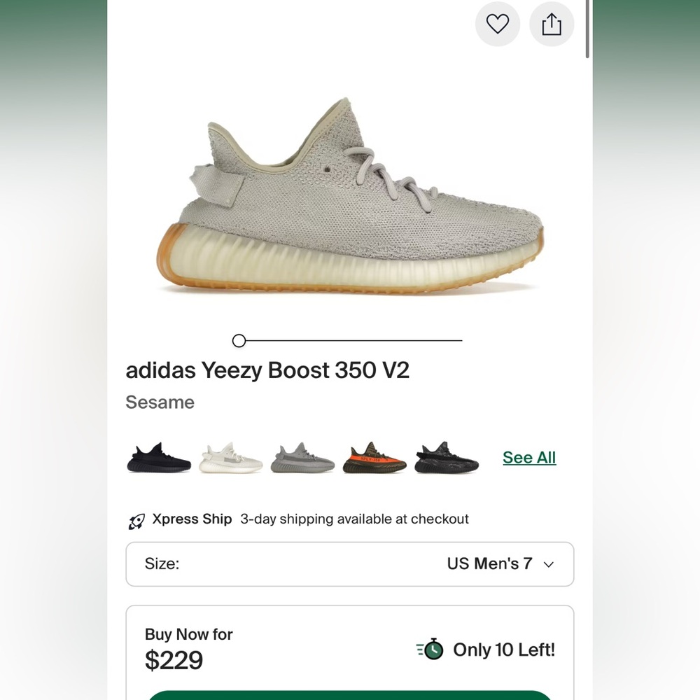 Adidas Yeezy Boost 350 V2 in Sesame